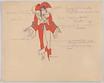 Drawing for a theatrical costume for a female pirate — Vincente Minnelli