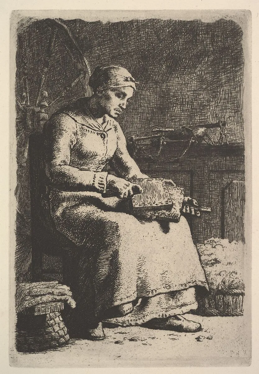 The Wool Carder — Jean-François Millet