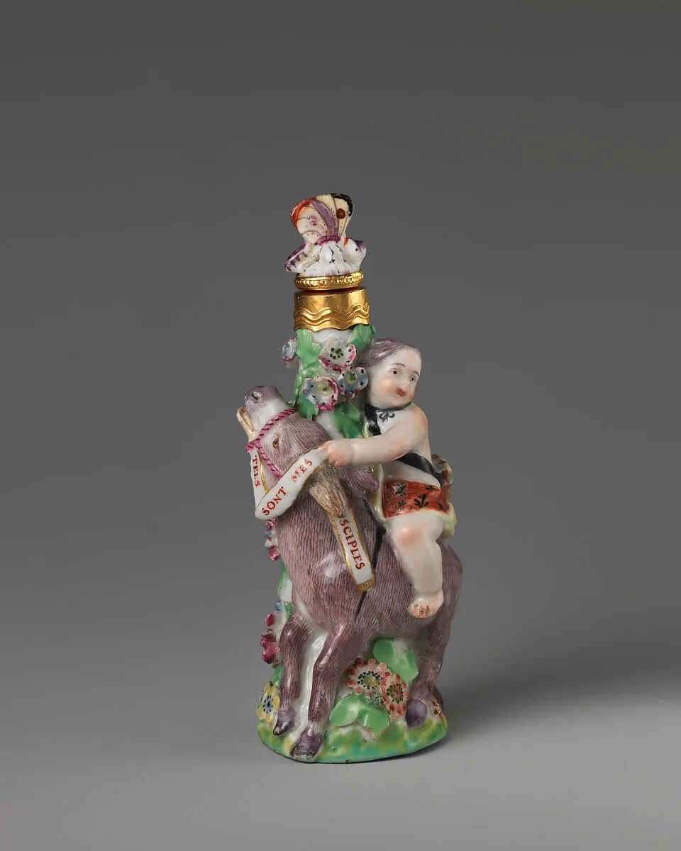 Cupid on a donkey — Chelsea Porcelain Manufactory