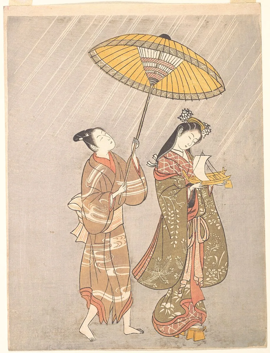 Amagoi Komachi|Komachi Praying for Rain — Torii Kiyomitsu
