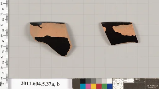 Terracotta rim fragments of a kylix (drinking cup)
