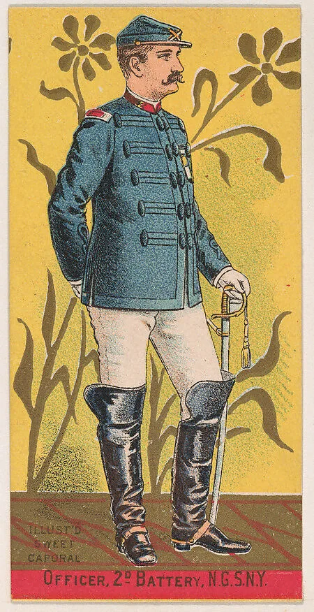 Officer, 2nd Battery, National Guard of the State of New York, from the Military Series (N224) issued by Kinney Tobacco Company to promote Sweet Caporal Cigarettes — Kinney Brothers Tobacco Company