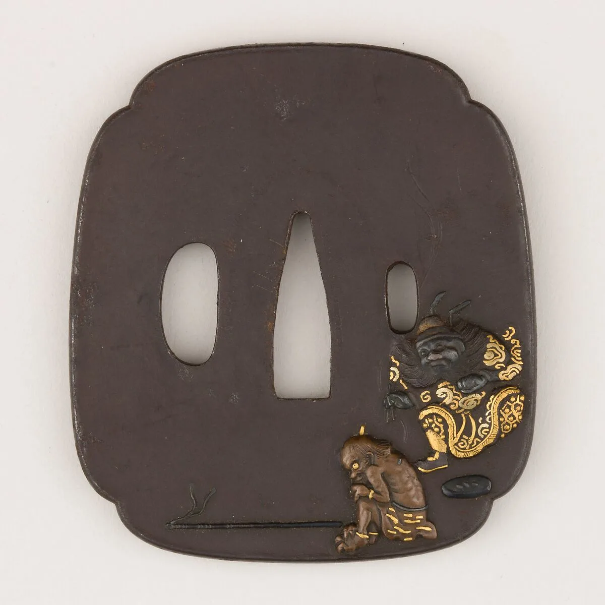 Sword guard (<i>Tsuba</i>) Depicting Skanda (韋駄天図鐔) — Unknown