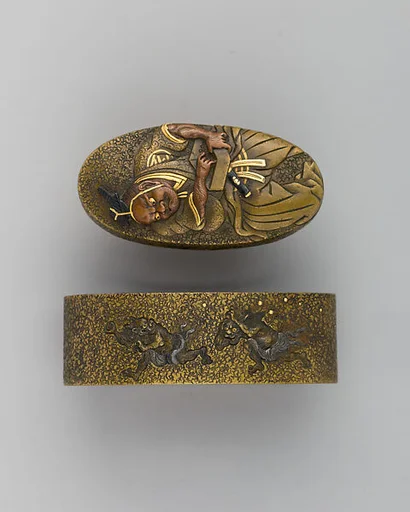 Sword-Hilt Collar and Pommel (Fuchigashira)