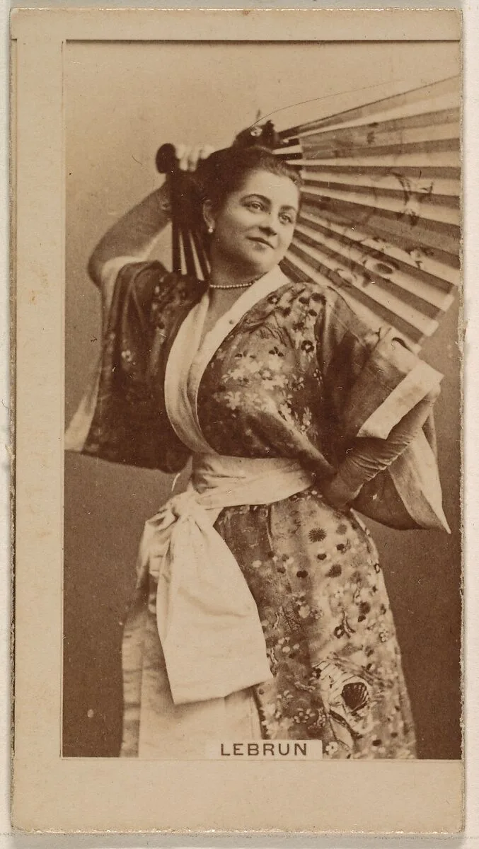 Mlle. Le Brun, from the Actresses series (N245) issued by Kinney Brothers to promote Sweet Caporal Cigarettes — Kinney Brothers Tobacco Company