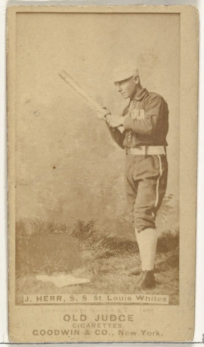 Herr, Shortstop, St. Louis Whites, from the Old Judge series (N172) for Old Judge Cigarettes — Goodwin & Company
