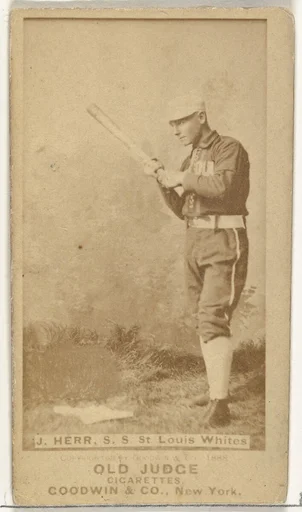 Herr, Shortstop, St. Louis Whites, from the Old Judge series (N172) for Old Judge Cigarettes