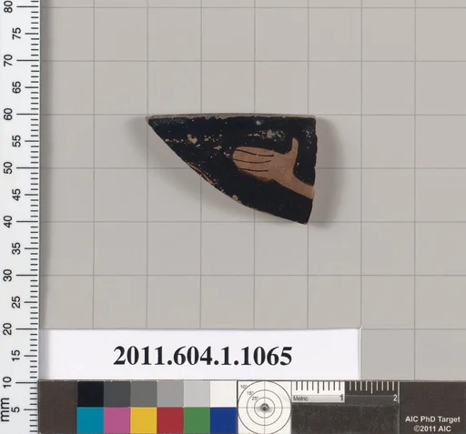 Terracotta rim fragment of a kylix (drinking cup)