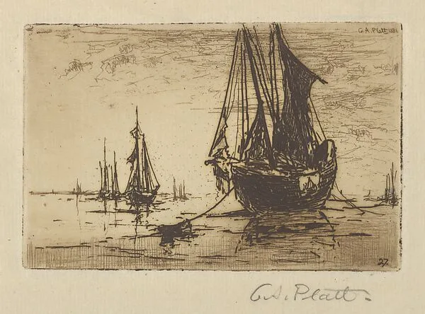 Sketch of a Boat — Charles Adams Platt