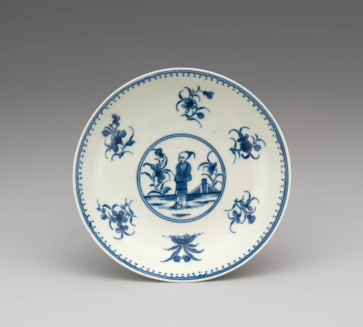 Two saucers (part of a service) — Worcester factory