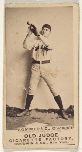 Sommers, Catcher, Chicago, from the Old Judge series (N172) for Old Judge Cigarettes