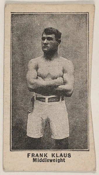 Frank Klaus, Middleweight, from Boxers strip cards (W580) — Unknown