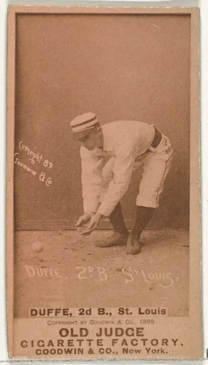 Charles Edward "Charlie" Duffee, 2nd Base, St. Louis Browns, from the Old Judge series (N172) for Old Judge Cigarettes
