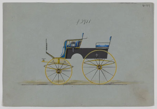 Design for 4 seat Phaeton, no top, no. 3911
