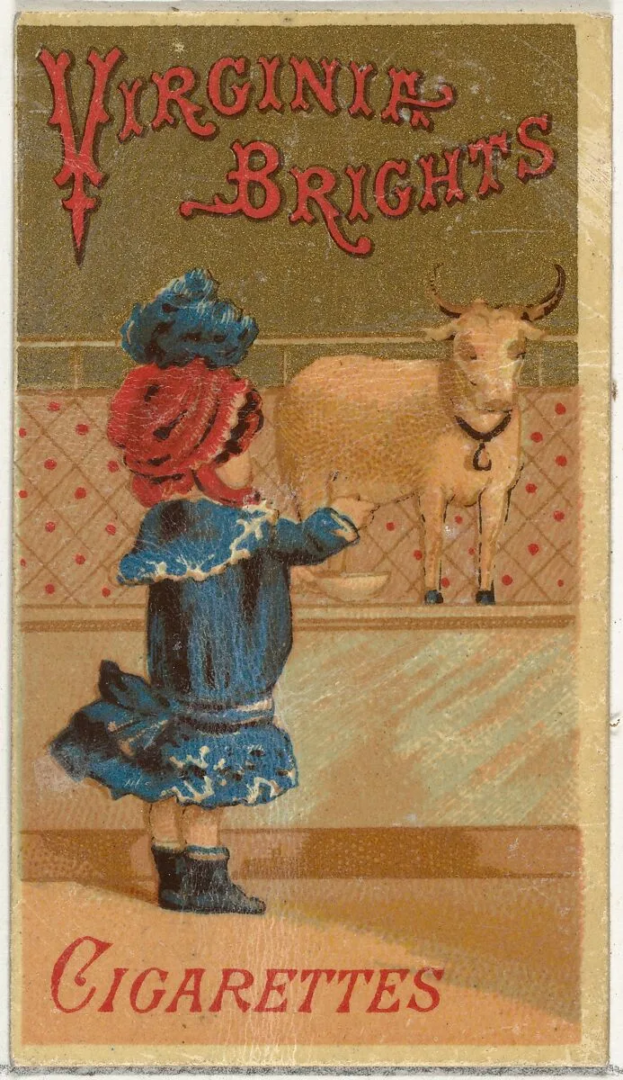 From the Girls and Children series (N64) promoting Virginia Brights Cigarettes for Allen & Ginter brand tobacco products — Allen & Ginter