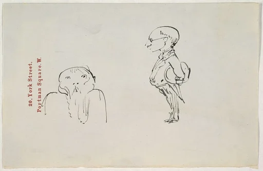 Caricature of Two Men (one of them possibly Edward Burne-Jones)