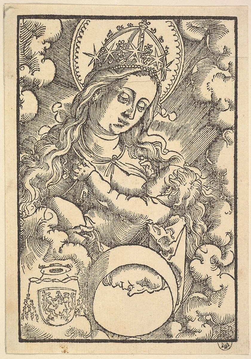 Madonna Lactans, from Enchiridon poeticum — Johann Schott|Hans Baldung (called Hans Baldung Grien)