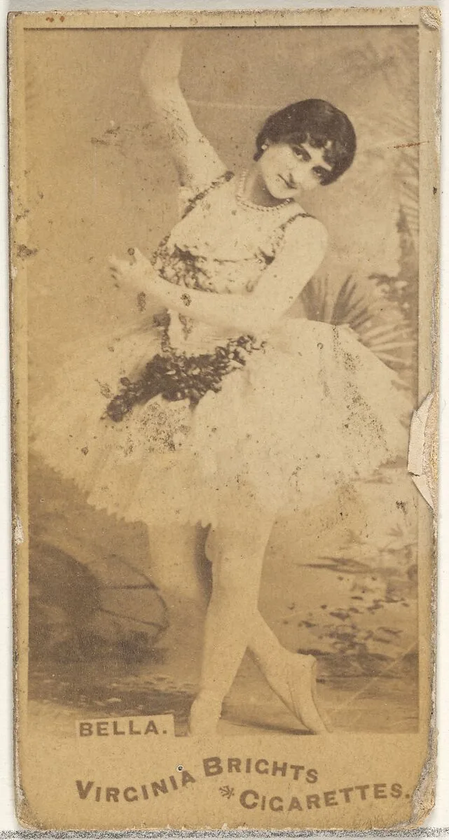 Bella, from the Actors and Actresses series (N45, Type 1) for Virginia Brights Cigarettes — Allen & Ginter