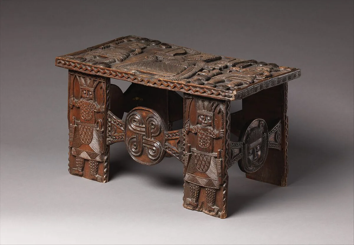 Stool: Oba with Mudfish Legs (Agba) — Unknown