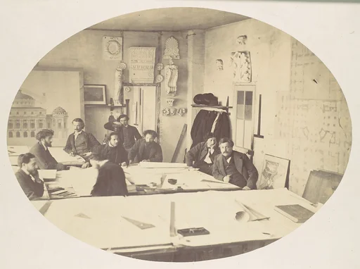 [Charles Garnier in the Drafting Room While Designing the New Paris Opera]