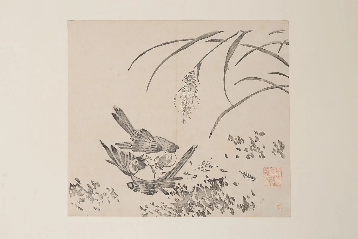 明 十竹齋書畫譜 四開|Leaf from the Ten Bamboo Studio Manual of Painting and Calligraphy — Unknown