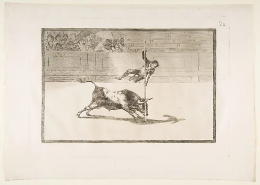 Plate 20 from "La Tauromaquia": The agility and audacity of Juanito Apiñani in [the ring] at Madrid