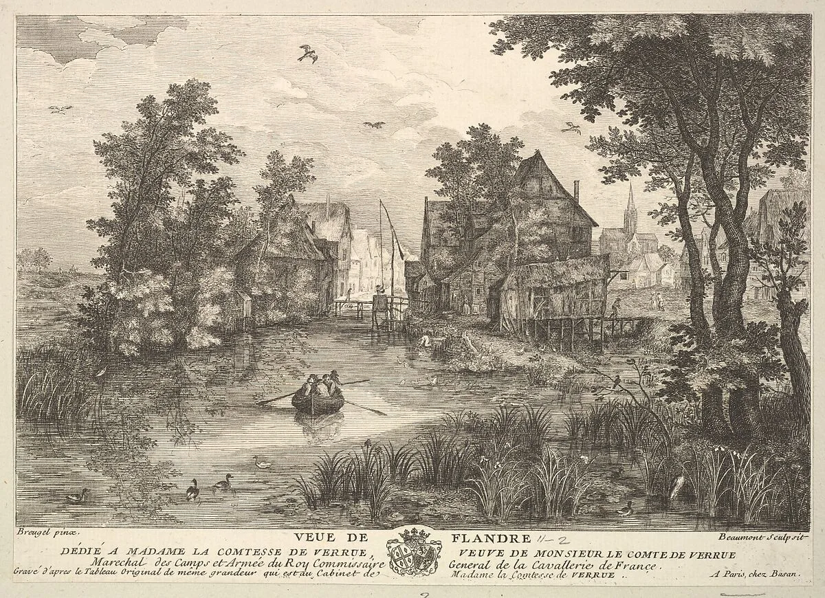 View of Flanders (Veue de Flandre) after the painting in the collection of Madame la Comtesse de Verrue — Pierre François Beaumont|Jan Brueghel the Elder|Pierre François Basan