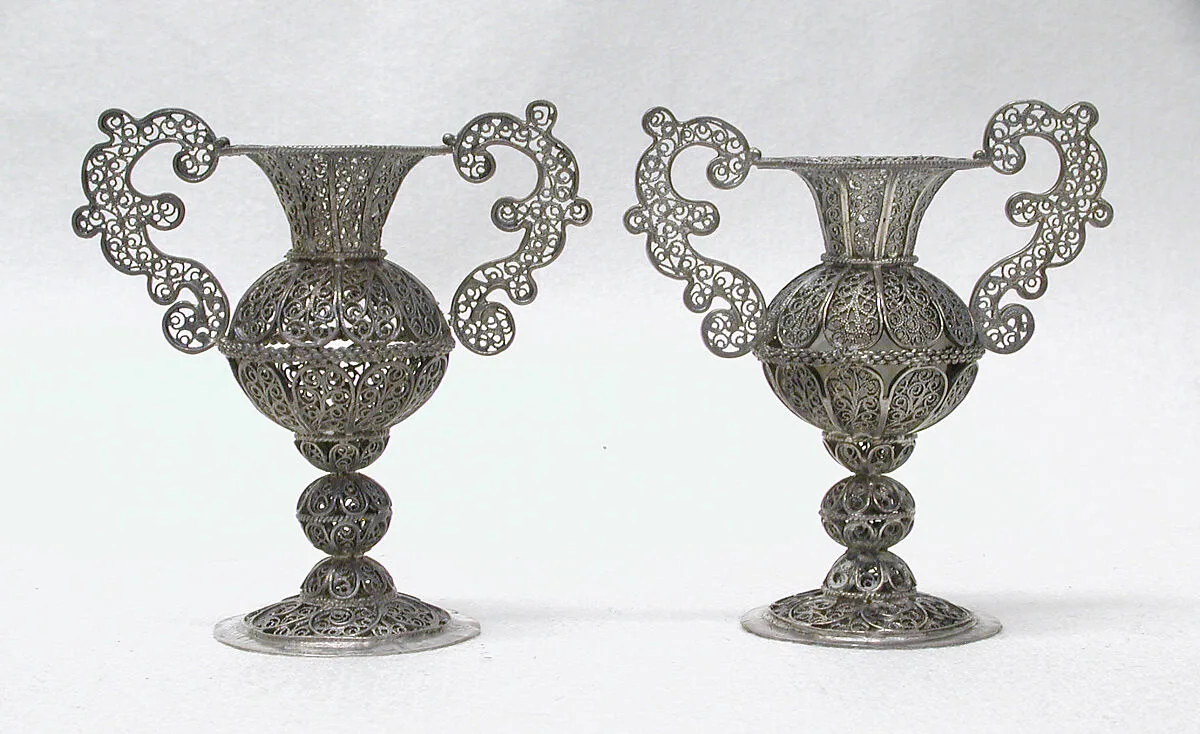 Miniature urn (one of a pair) (part of a set) — Unknown