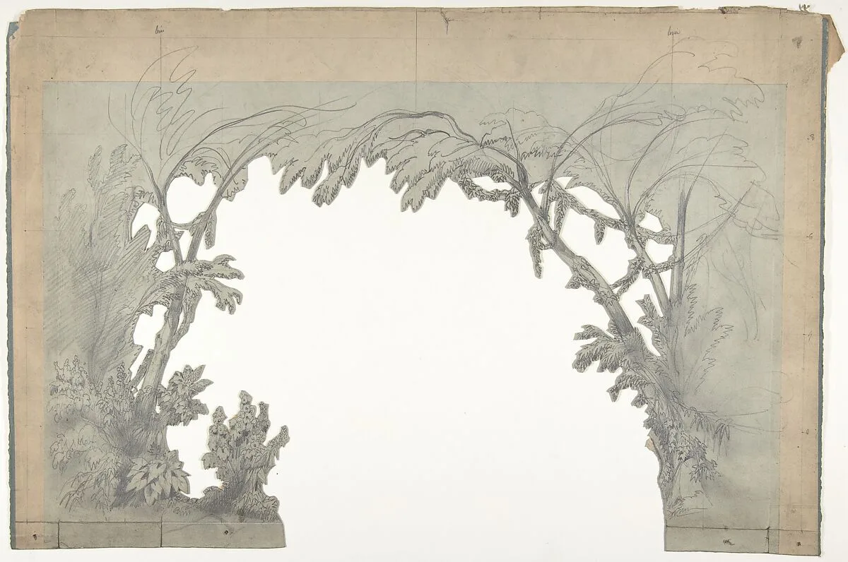 Design for a Stage Set at the Opéra, Paris — Eugène Cicéri