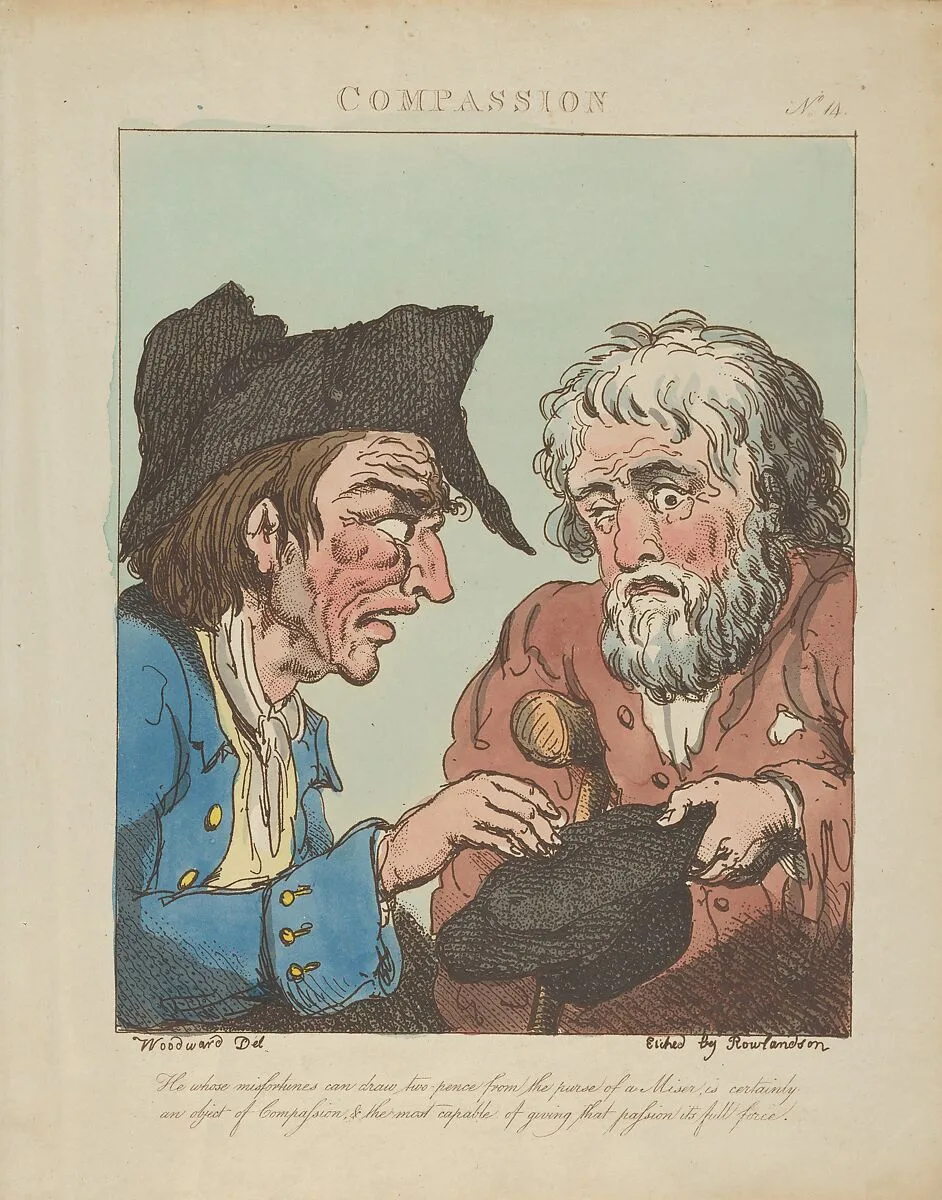 Compassion — Thomas Rowlandson|George Murgatroyd Woodward|Rudolph Ackermann, London