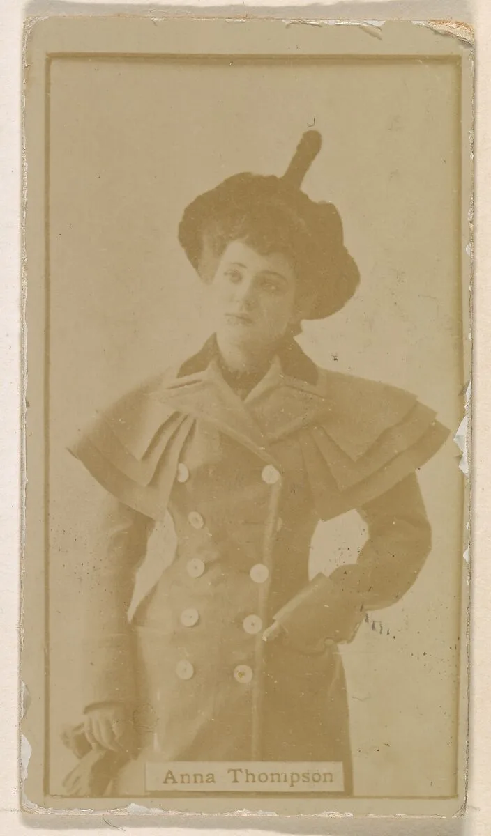Anna Thompson, from the Actresses series (N245) issued by Kinney Brothers to promote Sweet Caporal Cigarettes — Kinney Brothers Tobacco Company