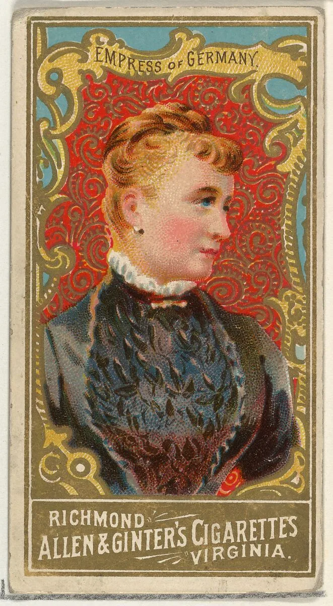 Empress of Germany, from World's Sovereigns series (N34) for Allen & Ginter Cigarettes — Allen & Ginter