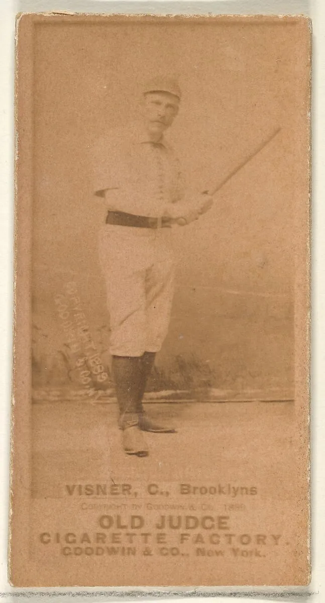 Visner, Catcher, Brooklyn, from the Old Judge series (N172) for Old Judge Cigarettes — Goodwin & Company