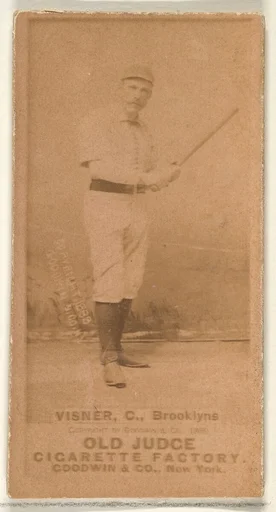 Visner, Catcher, Brooklyn, from the Old Judge series (N172) for Old Judge Cigarettes