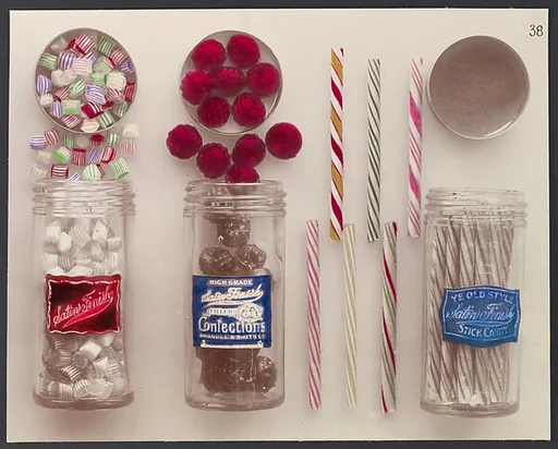[Satinettes, Filled Confections and Ye Old Style Stick Candy]
