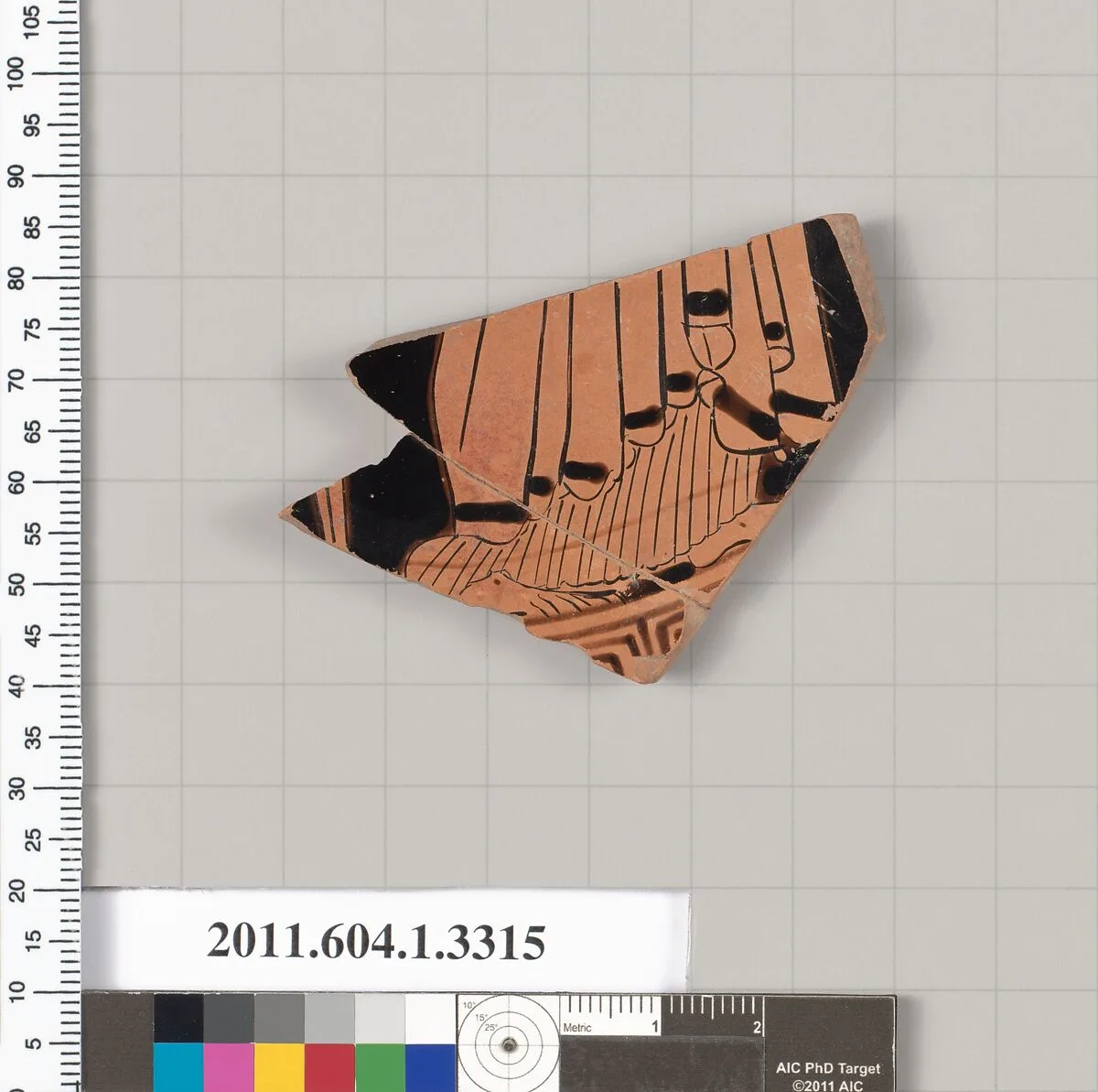 Terracotta fragment of a kylix (drinking cup) — Unknown