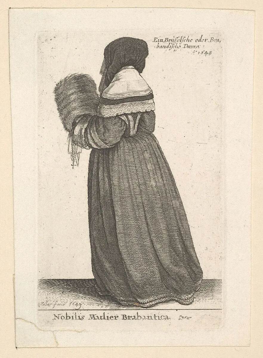 Nobilis Mulier Brabantica, (Noblewoman from Brabant) — Wenceslaus Hollar
