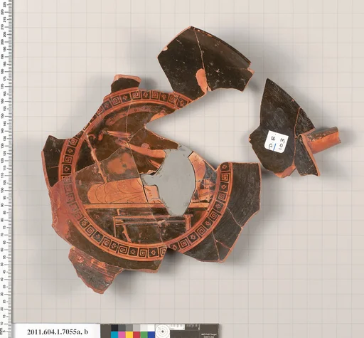 Terracotta fragments of a kylix (drinking cup)