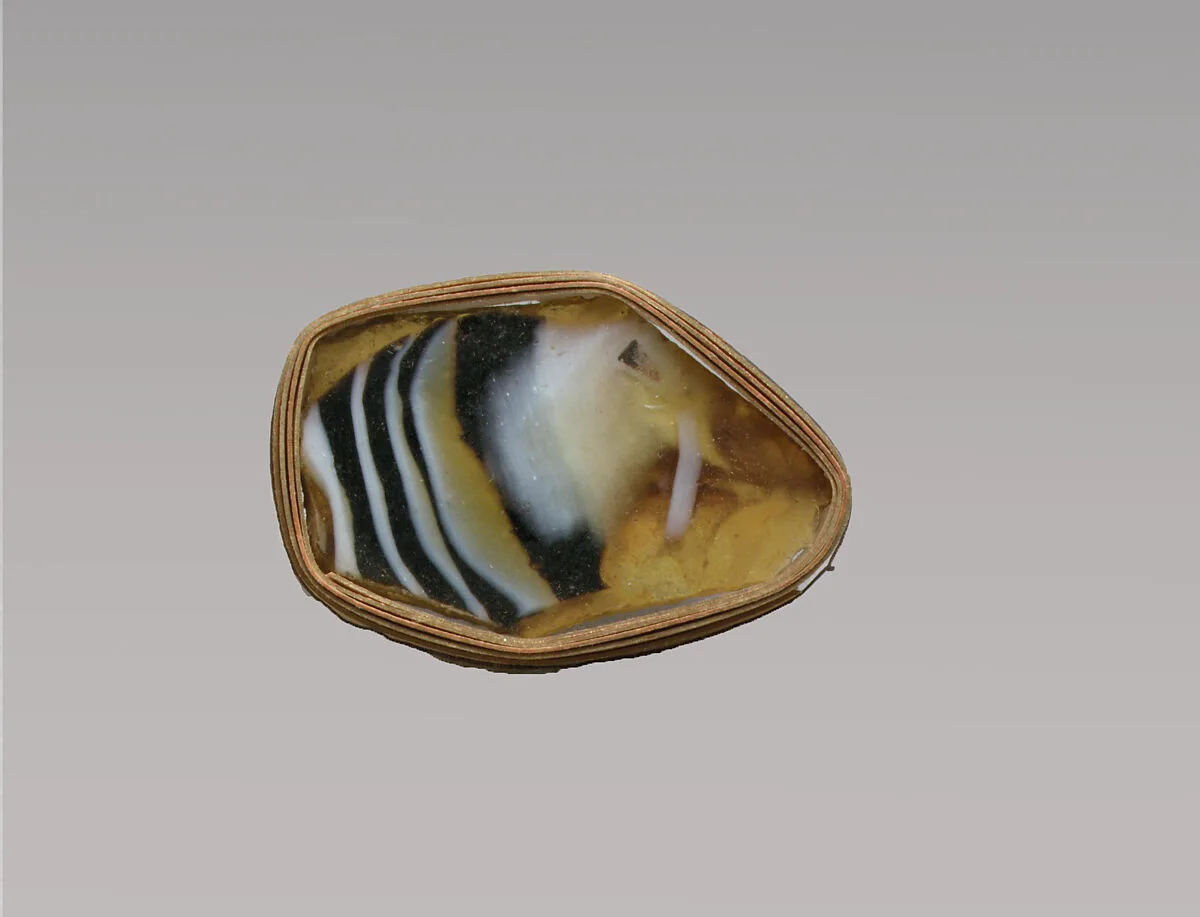 Glass mosaic ribbed bowl fragment — Unknown