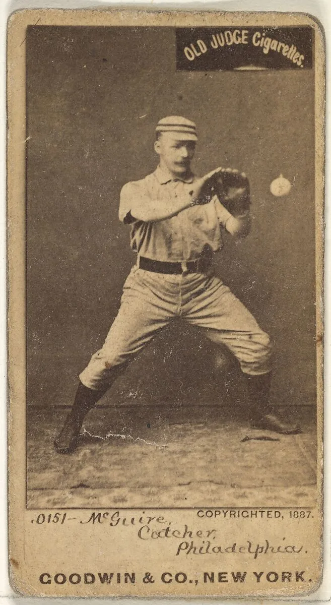 James Thomas "Deacon" McGuire, Catcher, Philadelphia, from the Old Judge series (N172) for Old Judge Cigarettes — Goodwin & Company