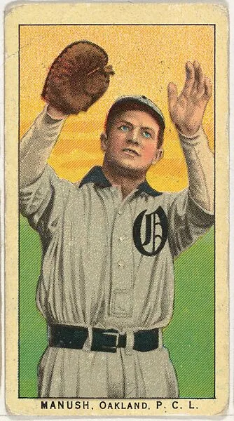 Manush, Oakland, Pacific Coast League, from the "Obak Baseball Players" set (T212), issued by the American Tobacco Company to promote Obak Mouthpiece Cigarettes — American Tobacco Company