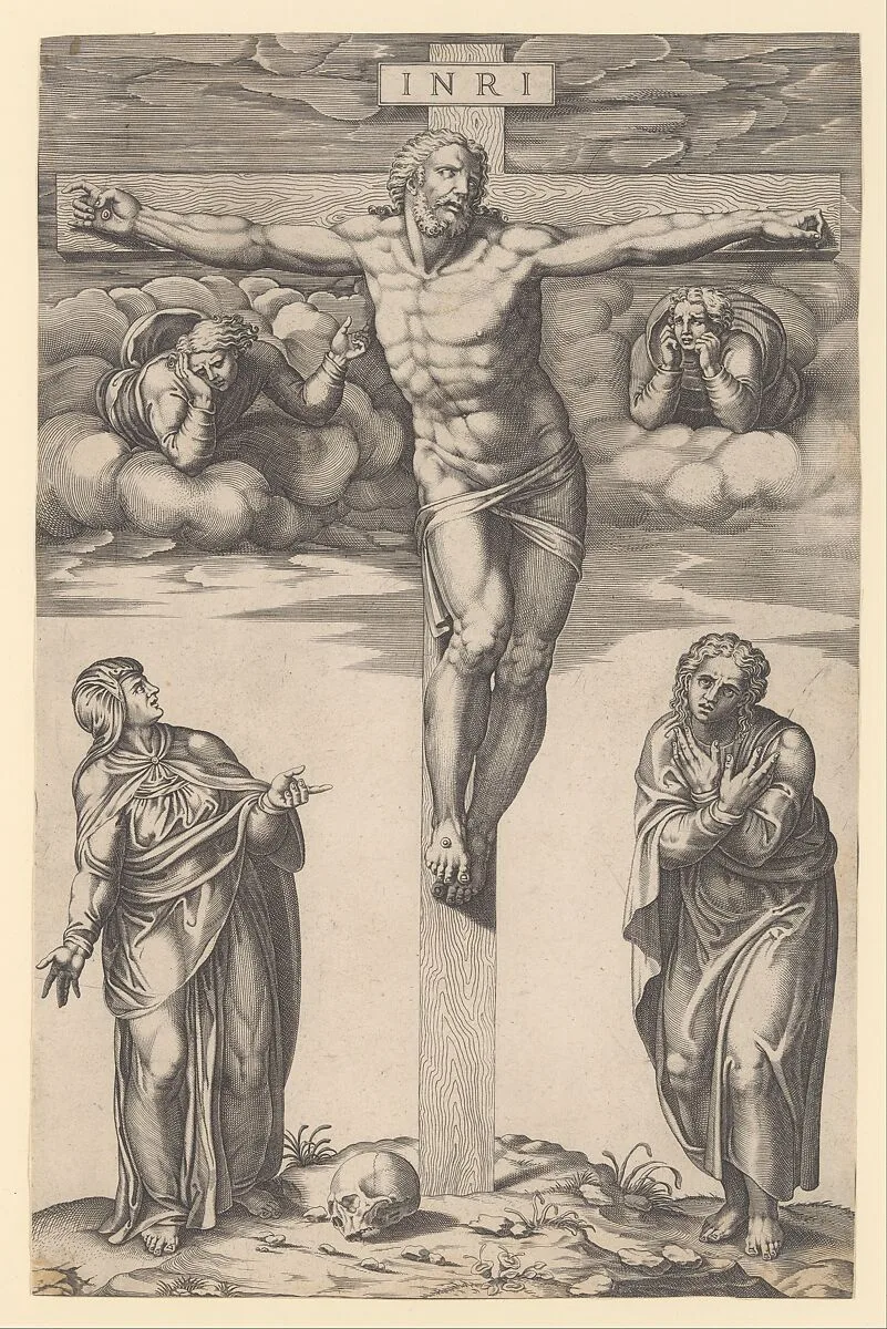 Crucifixion, after Michelangelo — Nicolas Beatrizet|Michelangelo Buonarroti