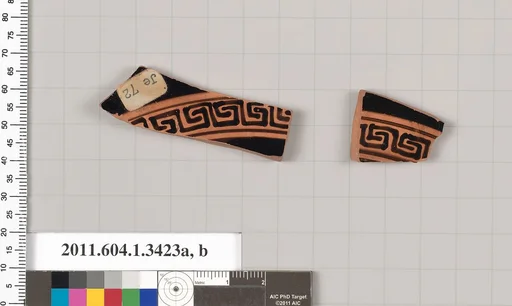 Terracotta fragments of kylikes (drinking cups)