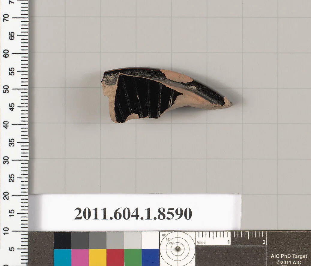 Terracotta fragment of a stemless kylix (drinking cup) — Unknown
