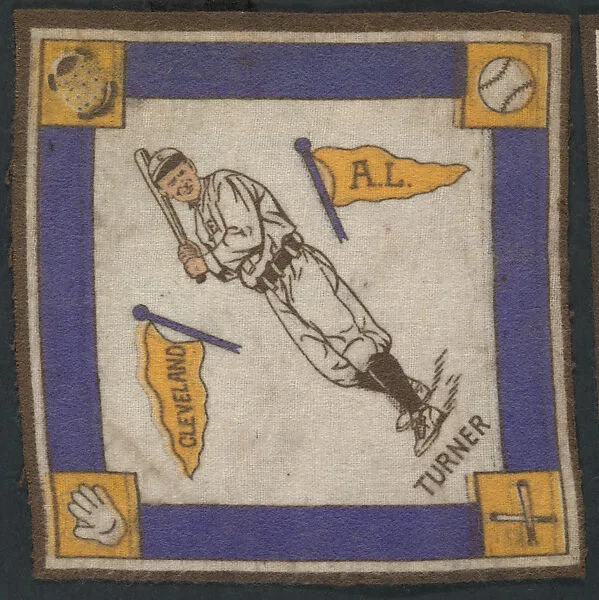 Terry Turner, Cleveland, American League from Baseball Players Felt Blanket series (B18) — Unknown