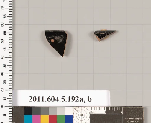 Terracotta rim fragments of kylikes (drinking cups)