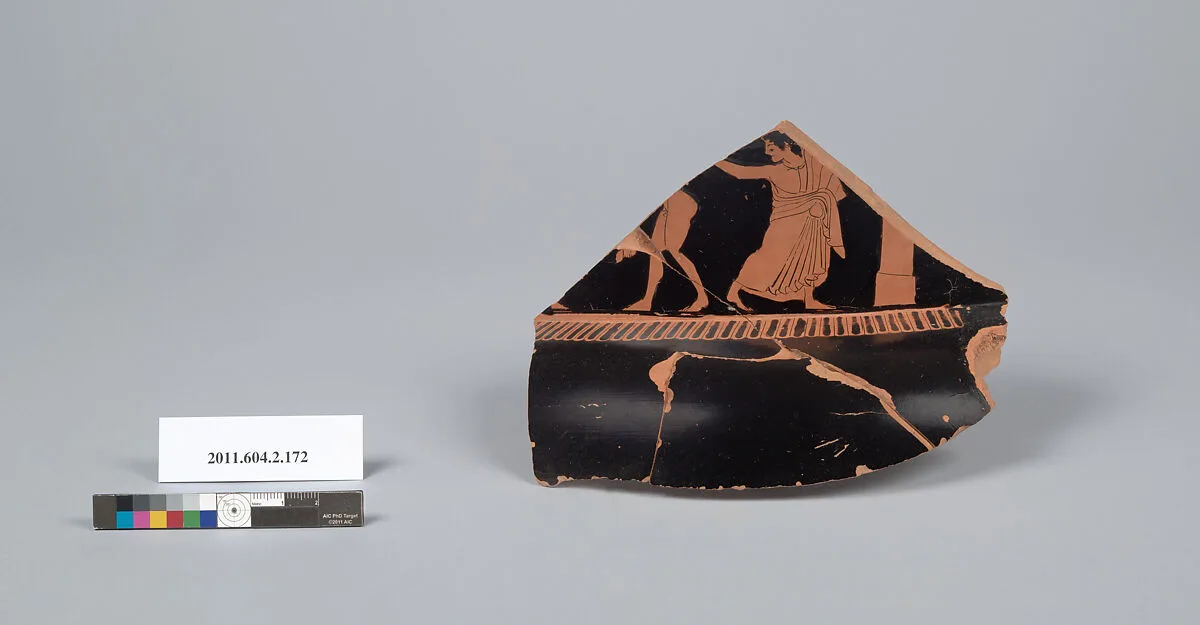 Terracotta fragment of a volute-krater (bowl for mixing wine and water) — Unknown