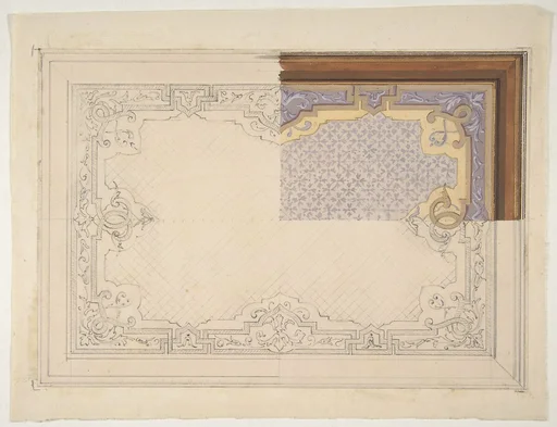 Design for the painted decoration of a ceiling