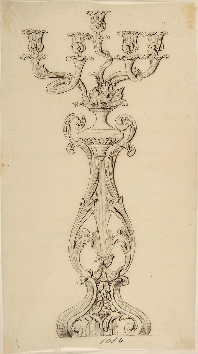 Design for a Candelabra — Anonymous, French, 19th century