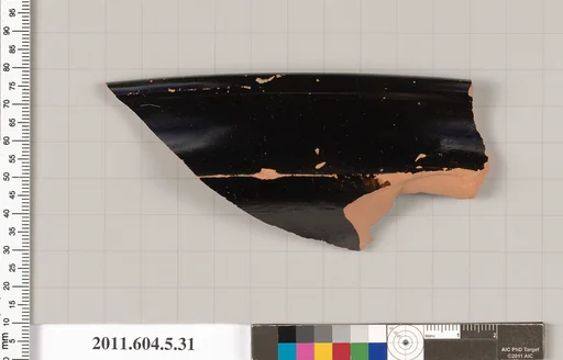 Terracotta rim fragment of a kylix (drinking cup)